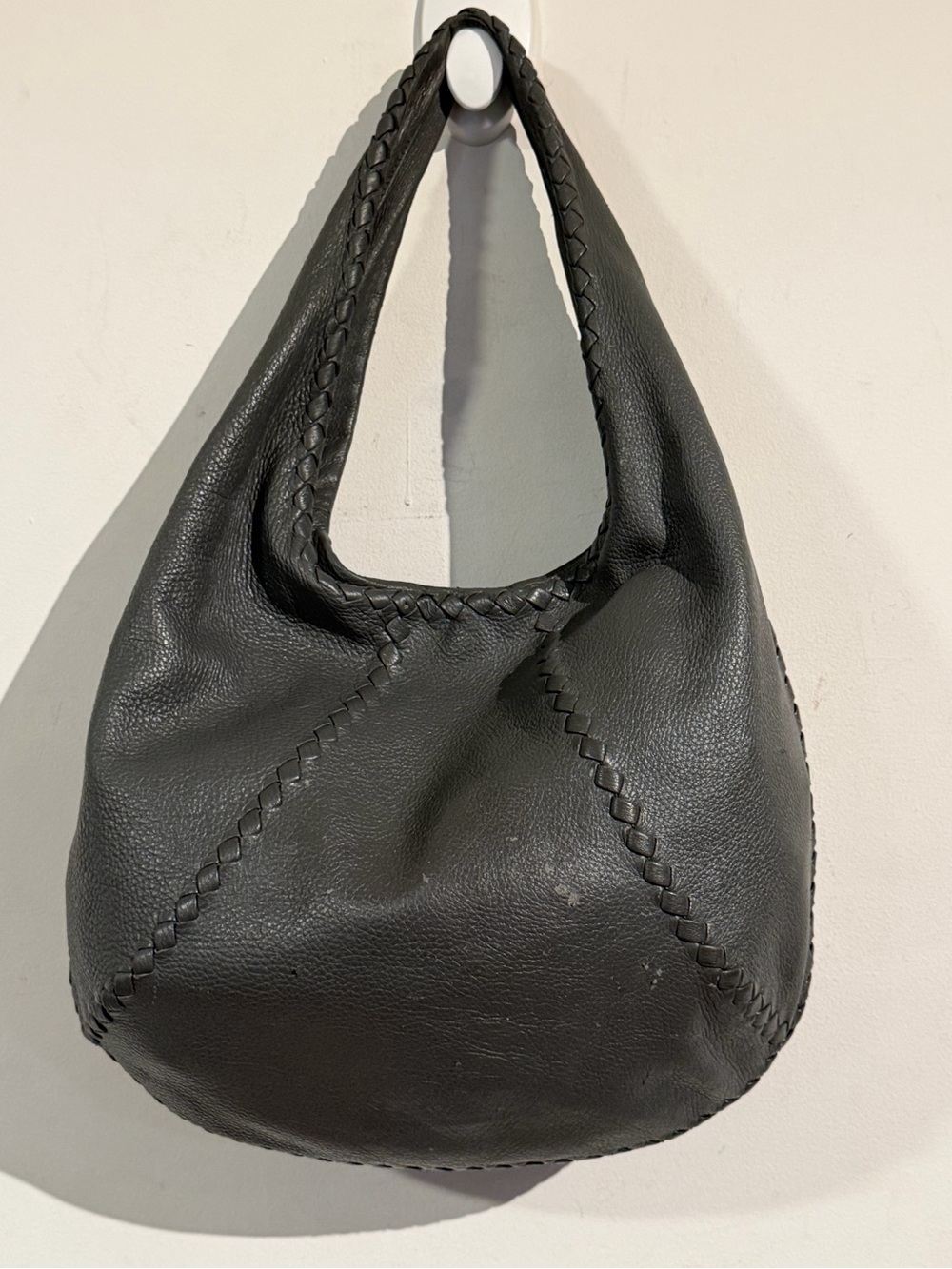 Bottega veneta gray Leather Hobo Bag
